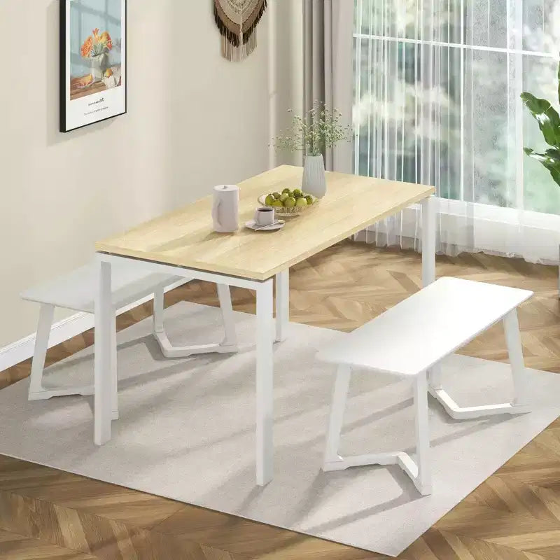 1/2 pièces Banc d'entrée moderne 42 avec pieds en bois d'hévéa Surface d'assise lisse Montage facile