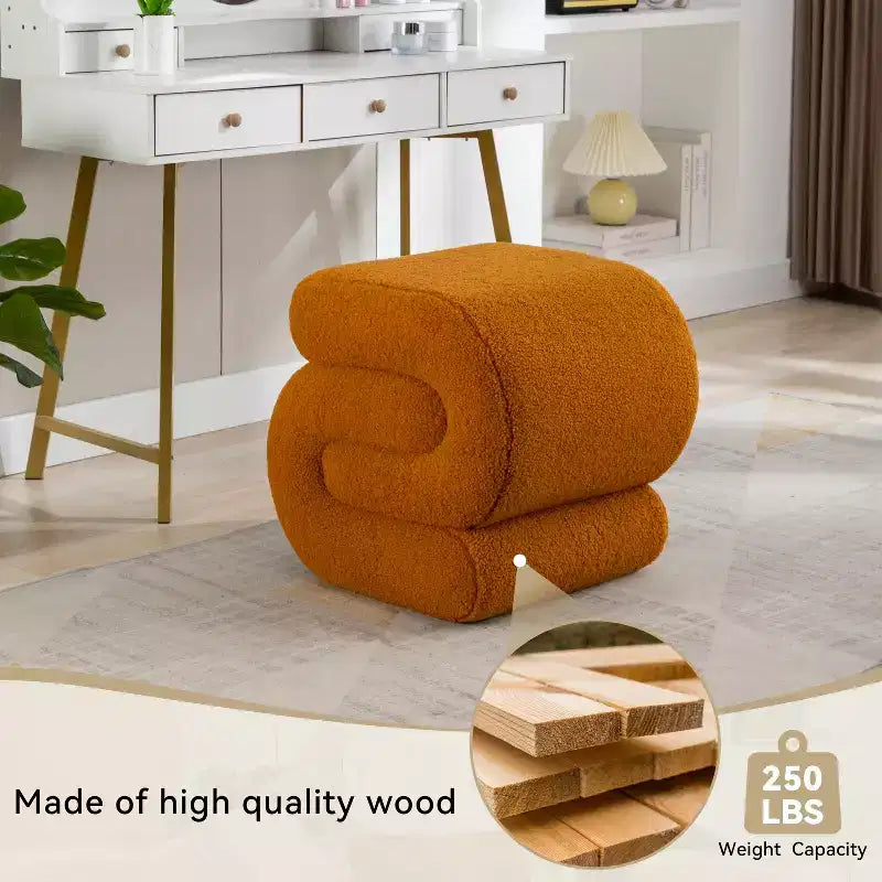 19.3 Pouf/Repose-pieds Teddy en S