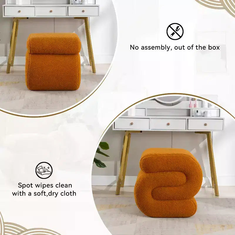 19.3 Pouf/Repose-pieds Teddy en S
