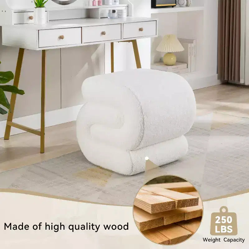 19.3 Pouf/Repose-pieds Teddy en S