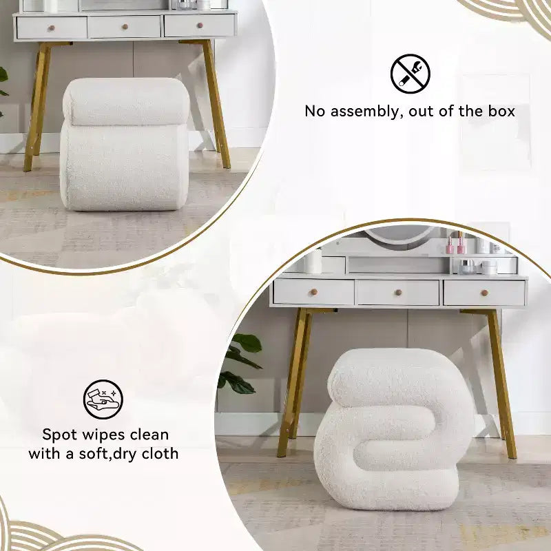 19.3 Pouf/Repose-pieds Teddy en S