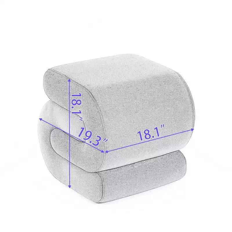 19.3 Pouf/Repose-pieds Teddy en S