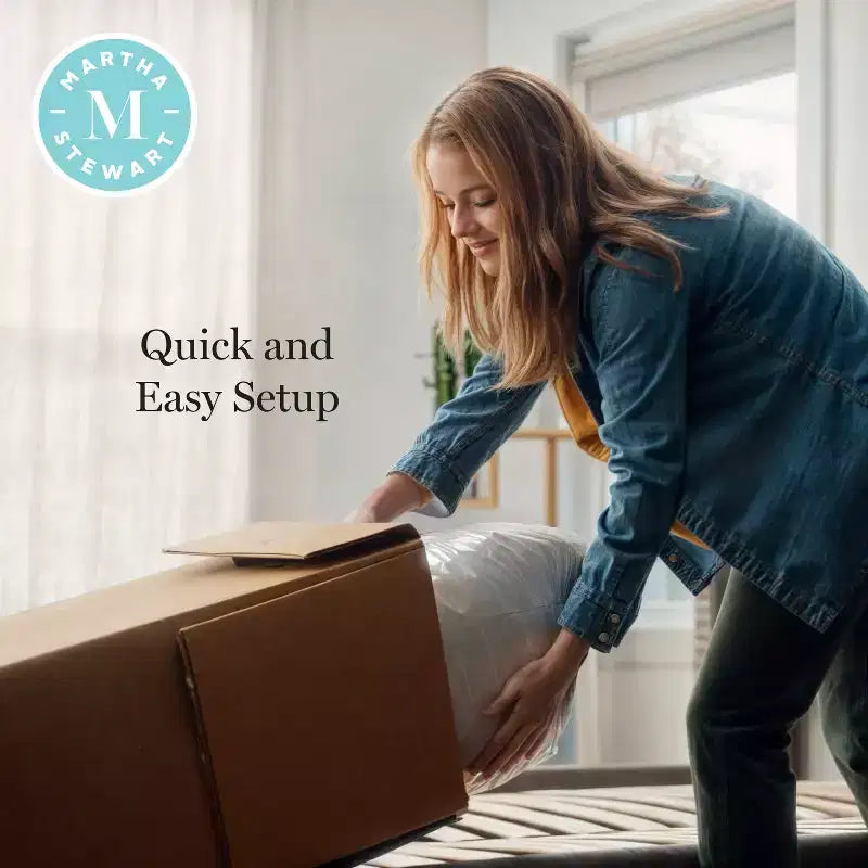 Matelas en mousse à mémoire de forme et thé vert, mi-ferme, à double action rafraîchissante, avec dessus matelassé en jacquard recyclé doux et respirant