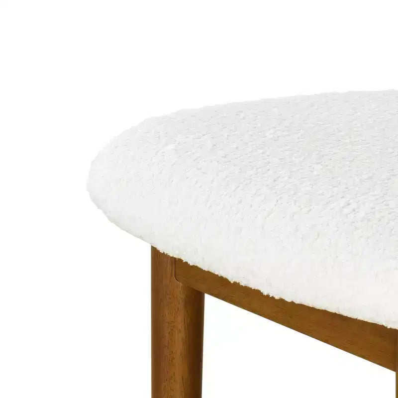 Tabourets de bar polyvalents en hévéa rembourrés (lot de 2)