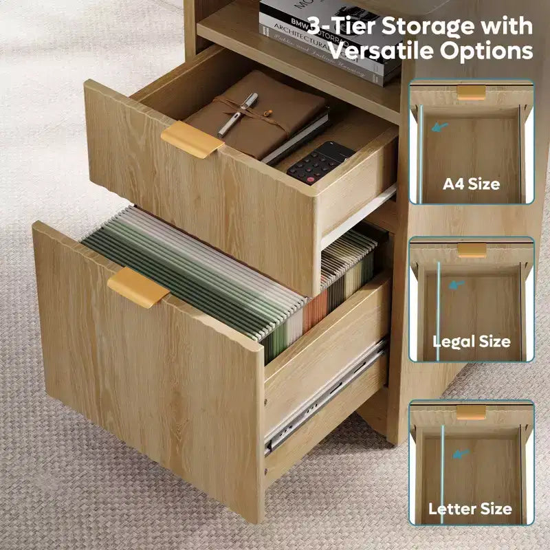 Bureau d'angle en L de 55 pouces avec tiroirs, bureau d'ordinateur de bureau avec coins arrondis, support d'écran et panneaux cannelés, blanc et noyer