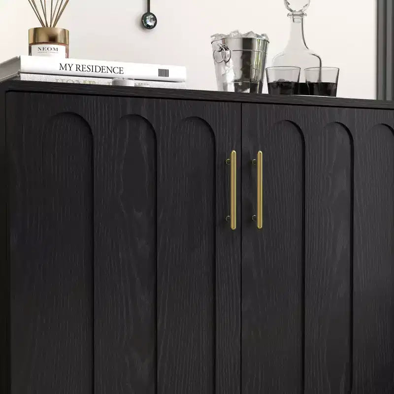 Buffet de 80 cm en bois de style moderne du milieu du siècle avec étagères réglables