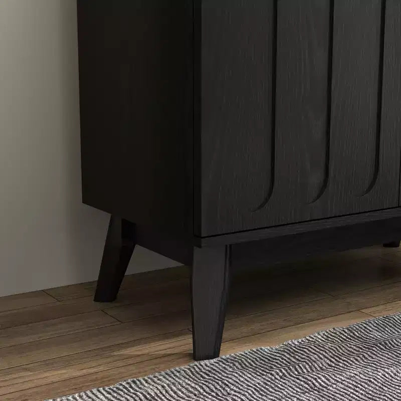 Buffet de 80 cm en bois de style moderne du milieu du siècle avec étagères réglables