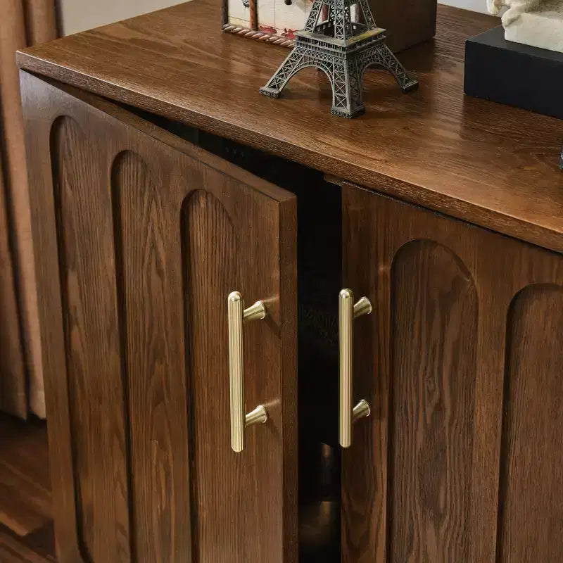Buffet de 80 cm en bois de style moderne du milieu du siècle avec étagères réglables