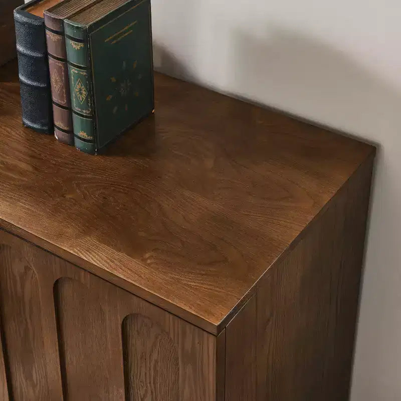 Buffet de 80 cm en bois de style moderne du milieu du siècle avec étagères réglables