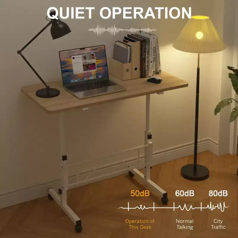 Petit bureau debout réglable en hauteur, postes de travail informatiques mobiles à roulettes, table d'appoint portable pour ordinateur portable pour le bureau