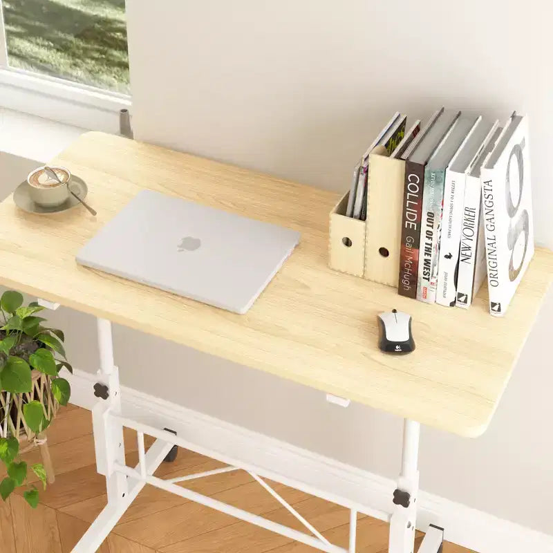 Petit bureau debout réglable en hauteur, postes de travail informatiques mobiles à roulettes, table d'appoint portable pour ordinateur portable pour le bureau