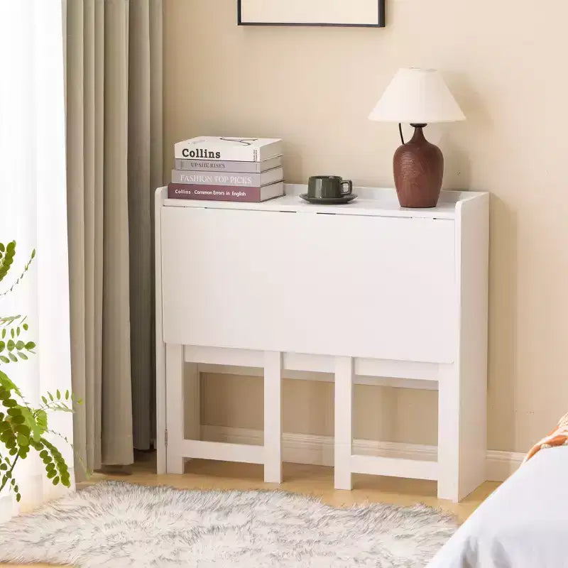 Bureau pliant avec étagère de rangement, petit bureau d'ordinateur à rabat avec bibliothèque, bureau d'écriture pour bureau à domicile, chambre à coucher, appartement