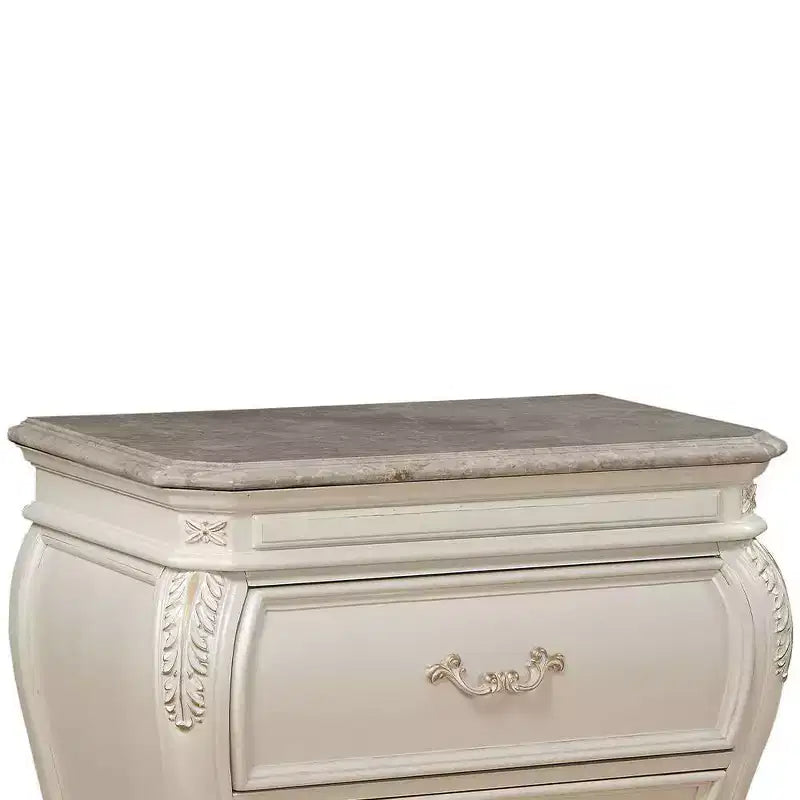 Table de chevet 30" Blanc Perle