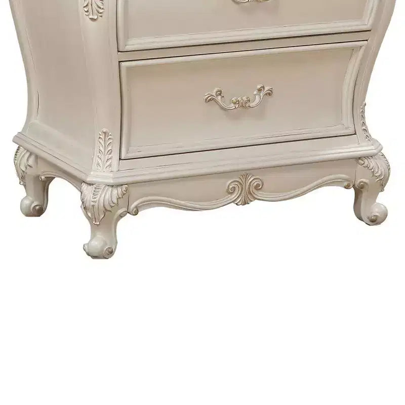 Table de chevet 30" Blanc Perle