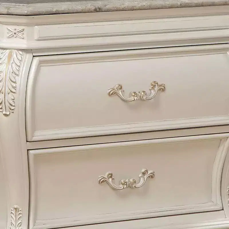 Table de chevet 30" Blanc Perle