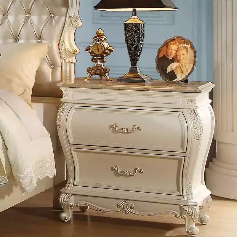 Table de chevet 30" Blanc Perle