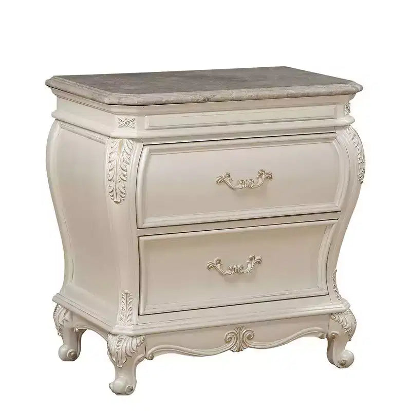 Table de chevet 30" Blanc Perle