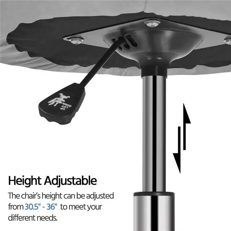 Fauteuil baril capitonné pivotant réglable en hauteur